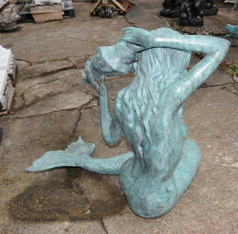 Photo of Large Bronze Mermaid Sculpture Fountain Garden Art