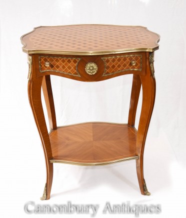Empire Side Table Parquetry Inlay