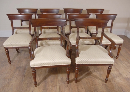 Regency Dining Chairs - English Mahogany Trafalgar Chair