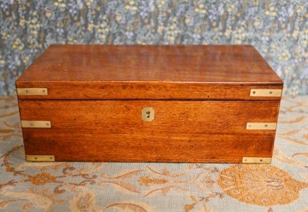 Antique Campaign Writing Slope Luggage Box Desk 1870