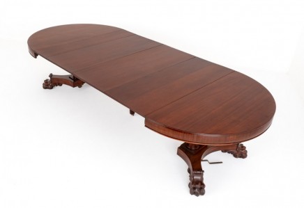 Antique French Dining Table Mahogany Extending 1880
