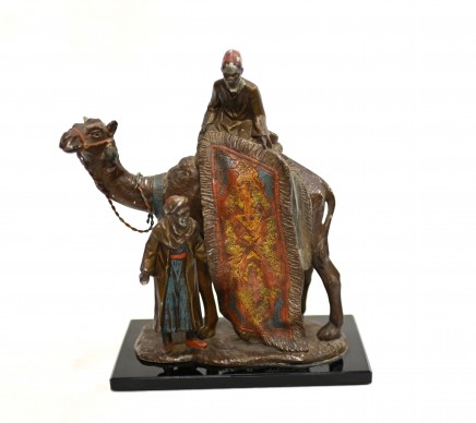 Austrian Cold Painted Camel Statue Painted After Bergman