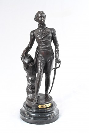 Bronze Statue Duke of Wellington Figurine Waterloo English Military