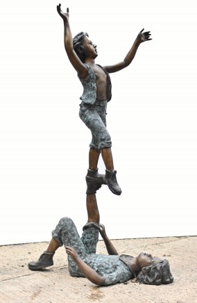 Children Acrobat Bronze Statue Garden Sculpture 6 Feet 170 CM