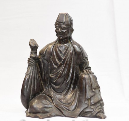 Chinese Bronze Buddha Wise Man Statue Buddhist Art