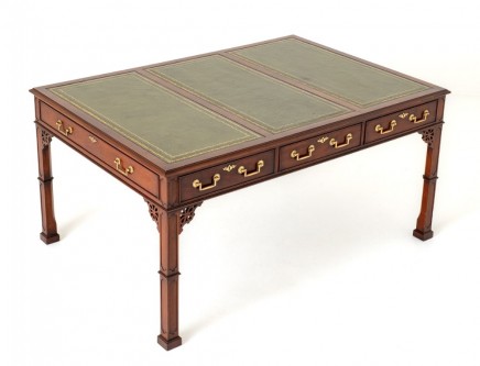 Chippendale Writing Table Mahogany Desk