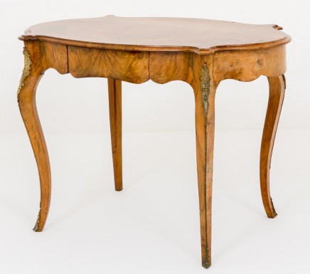 French Empire Centre Table Burr Walnut Circa 1860
