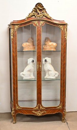 French Vitrine Display Double Cabinet
