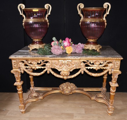 Gilt Console Table - Italian Hall Table Baroque