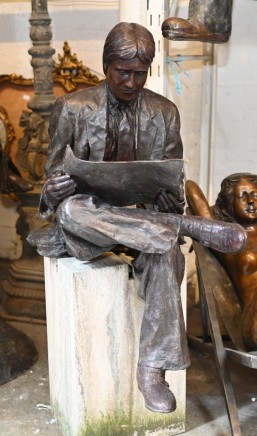 Lifesize Bronze Oxford Univeristy Student Casting 1930s Statue