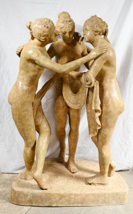 Lifesize Bronze Three Graces Statue Female Nude Greek Figurine