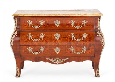 Louis XVI  Bombe Commode Antique French Chest Drawers 1900