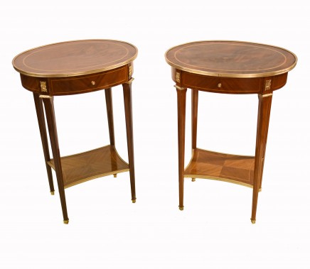 Pair Empire Revival Side Tables French End Table