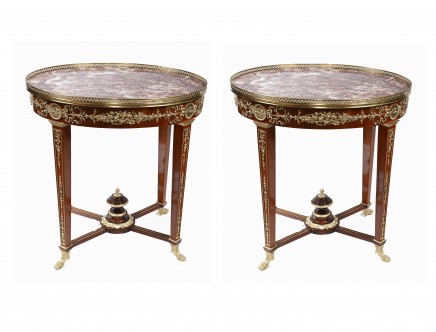 Pair French Side Tables Classical Occasional Table