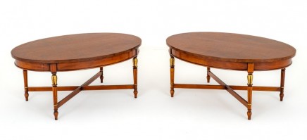 Pair Regency Coffee Tables Walnut Interiors