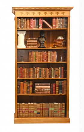 Regency  Open Bookcase - Satinwood Sheraton Bookcases