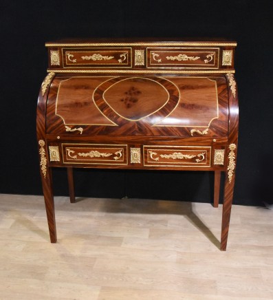 Roll Top Desk - French Empire Bureau Writing Table