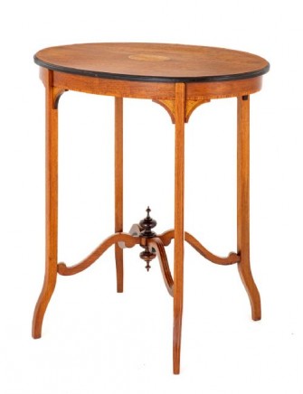 Sheraton Occasional Table mahogany Inlay Side Tables 1890