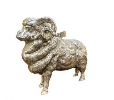 Silver Plated Ram Capricorn Long Horn Sheep 1930