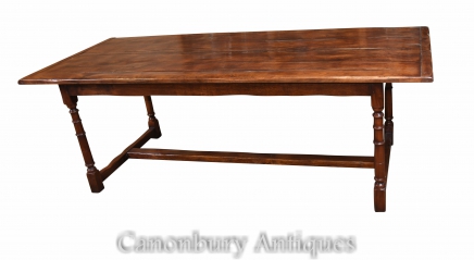 Slim Refectory Table English Oak Farmhouse Furniture