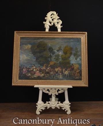Victorian Painted Artists Easel Art Stand