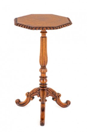 Victorian Wine Table Oak Carved 1860