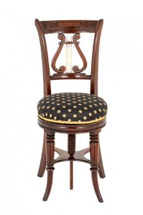 William IV Piano Stool Revolving Chair Seat Mahogany