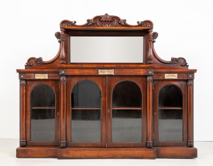 William IV Side Cabinet - Rosewood Sideboard Antique Server
