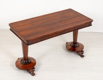 William IV Stretcher Table - Antique Rosewood Hall Tables