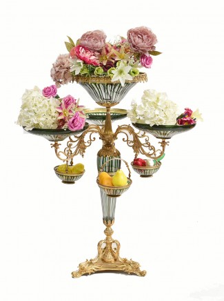 XL Glass Centrepiece Empire Epergne Dish Stand Vases