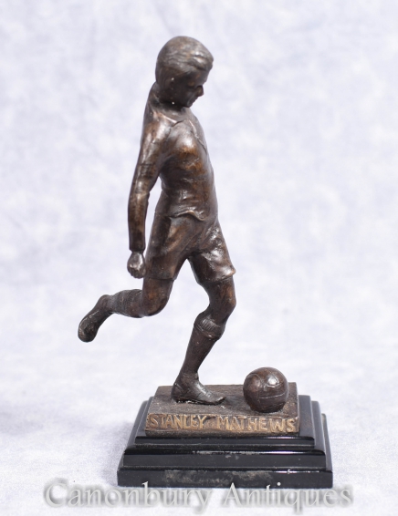 Bronze Statue Stanley Matthews English Football Soccer