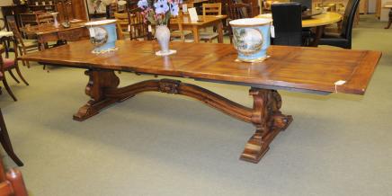 Extending French Refectory Table Kitchen Dining