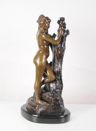 French Bronze Statue Nude Venus by Boucher Naked Figurine