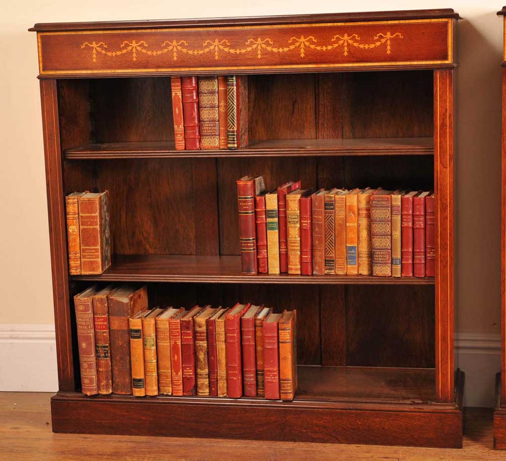This bookcase is in the Sheraton style and hand crafted from mahogany