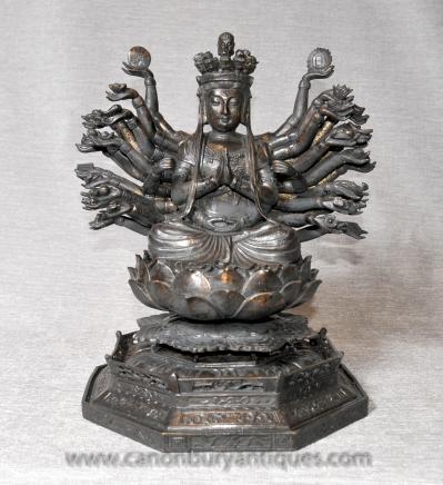 Bronze Statue of Hindu God Durga Mother Goddess Hinduism Art