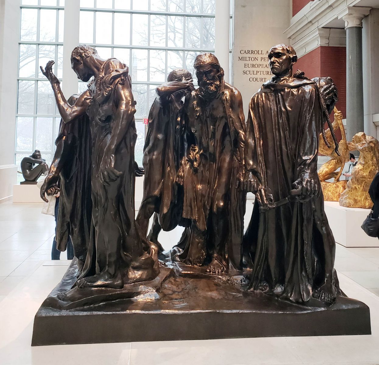 Bronze Burghers of Calais statue by Rodin at Metropolitan Museum of Art
