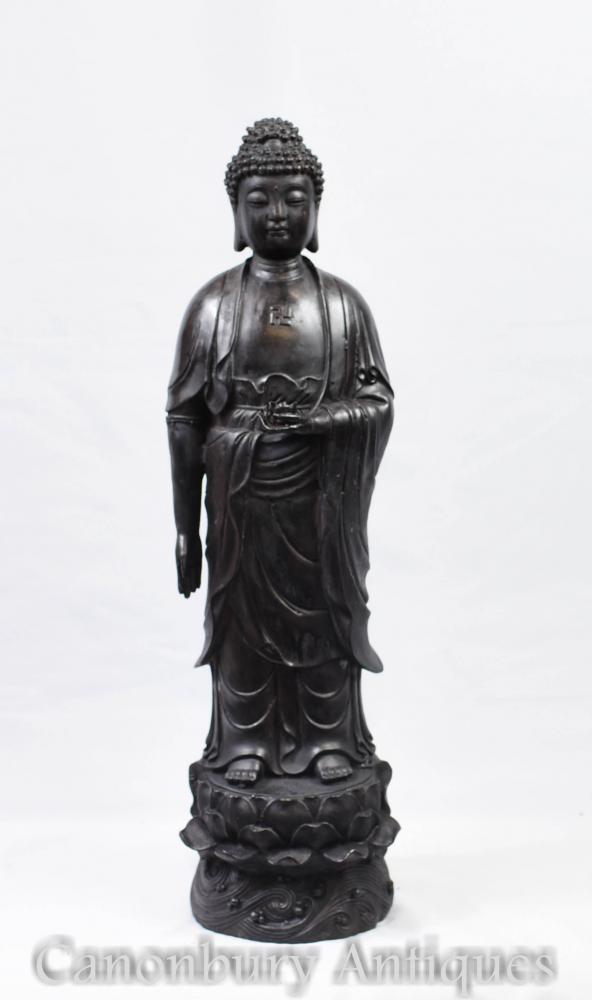 Bronzene Buddha-Statue, indischer Buddhismus, buddhistisch, religiös