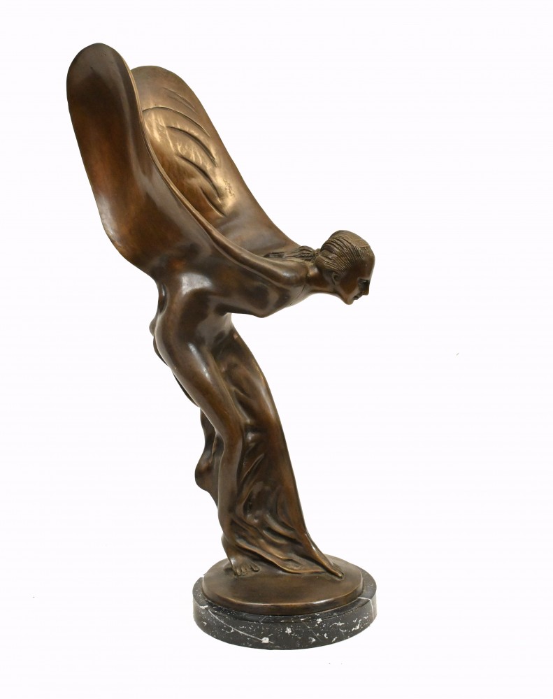 Figurine en bronze Spirit of Ecstacy Flying Lady - Statue Art Nouveau