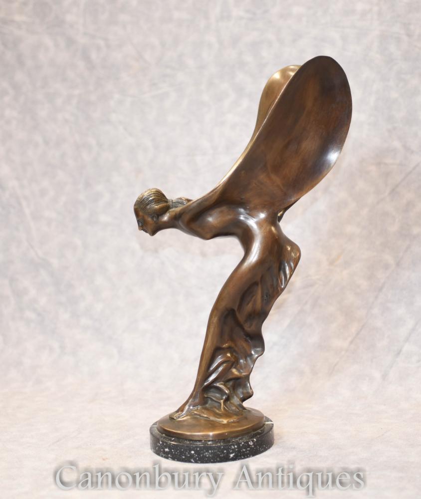 Bronze Spirit of Ecstacy Flying Lady Figurine