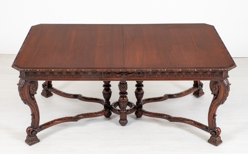 Chippendale Dining Table Mahogany Extending Leaves