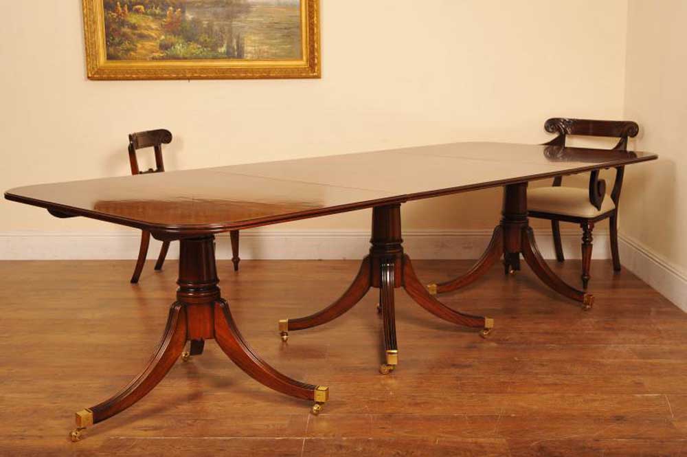 Flame Mahogany Regency Pedestal Dining Table