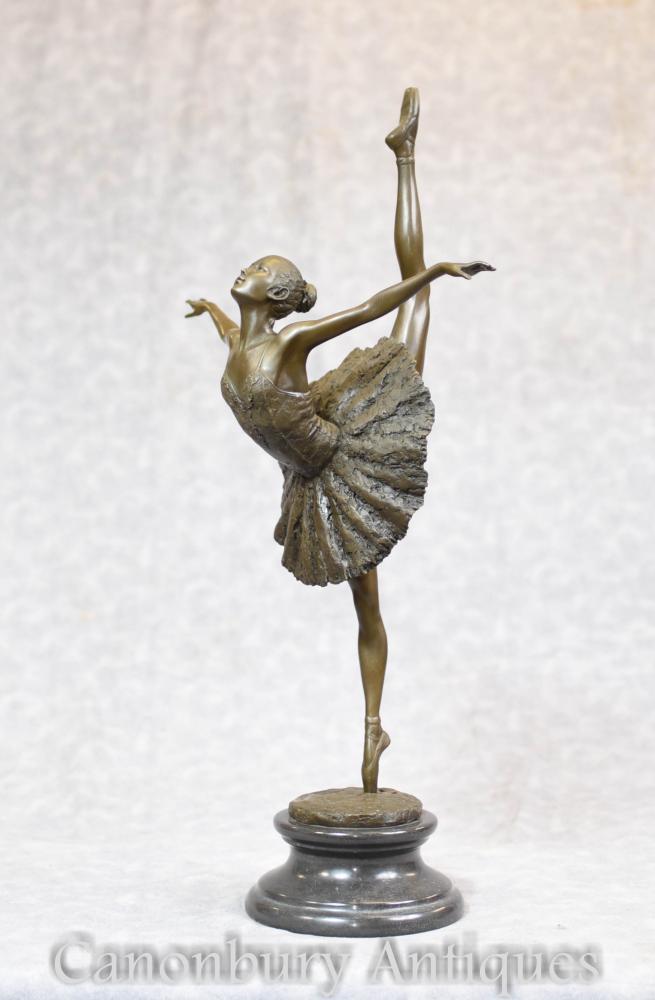 French Bronze Ballerina Statue Ballet Degas