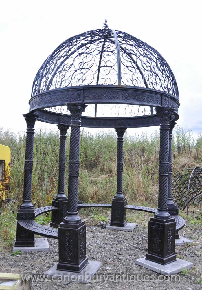 Great cast iron gazebo for summer garden parties