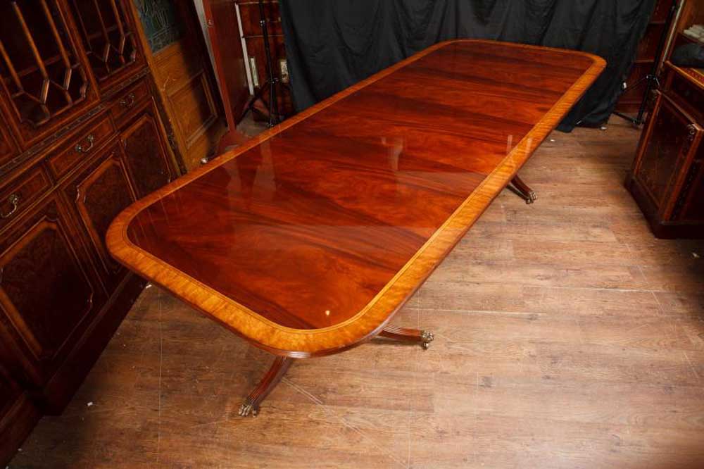 Mahogany Regency Pedestal Dining Table 