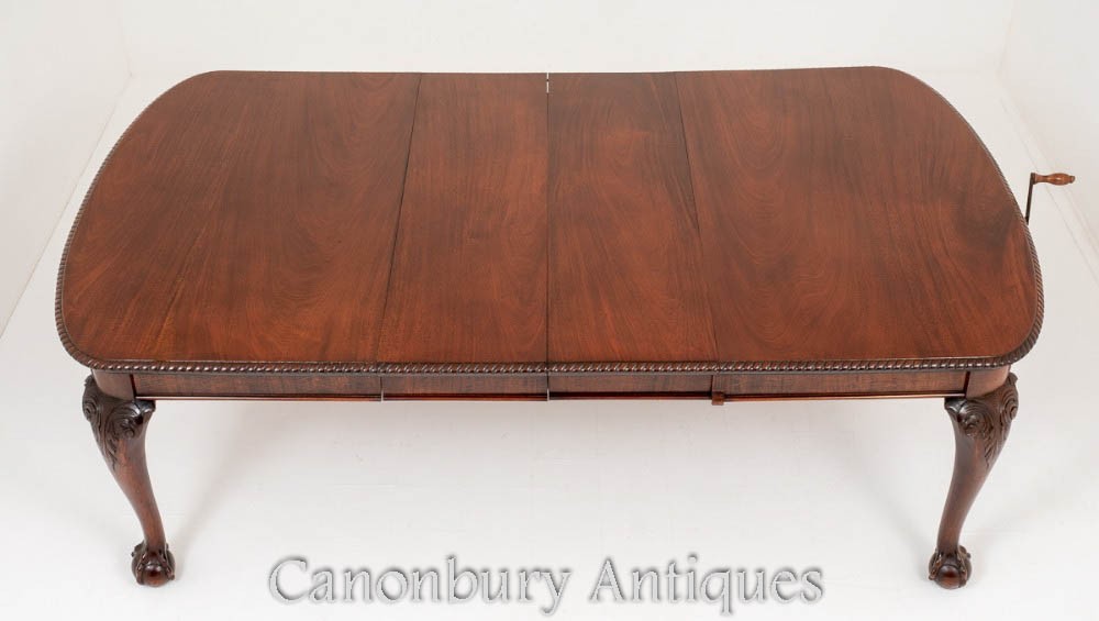 Mahogany Chippendale Dining Table - Extending Diner