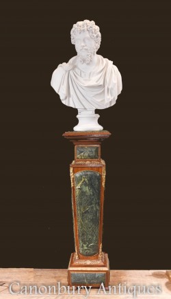Marble Pedestal Stand - French Column Table