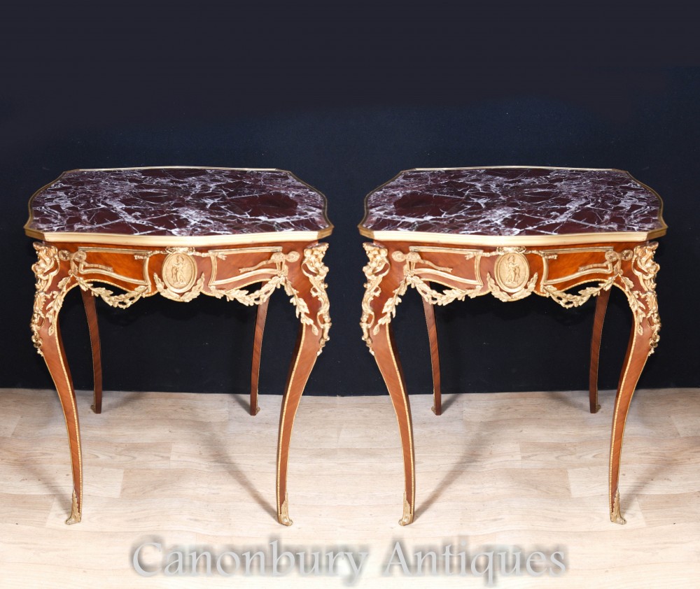 Pair Side Tables - French Louis XVI Furniture