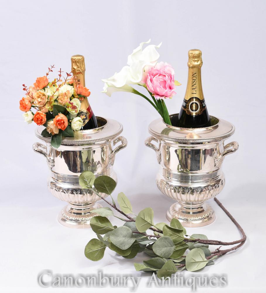 Silver Plate ice buckets