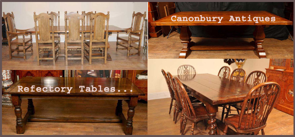 Farmhouse oak refectory tables for the classic kitchen 