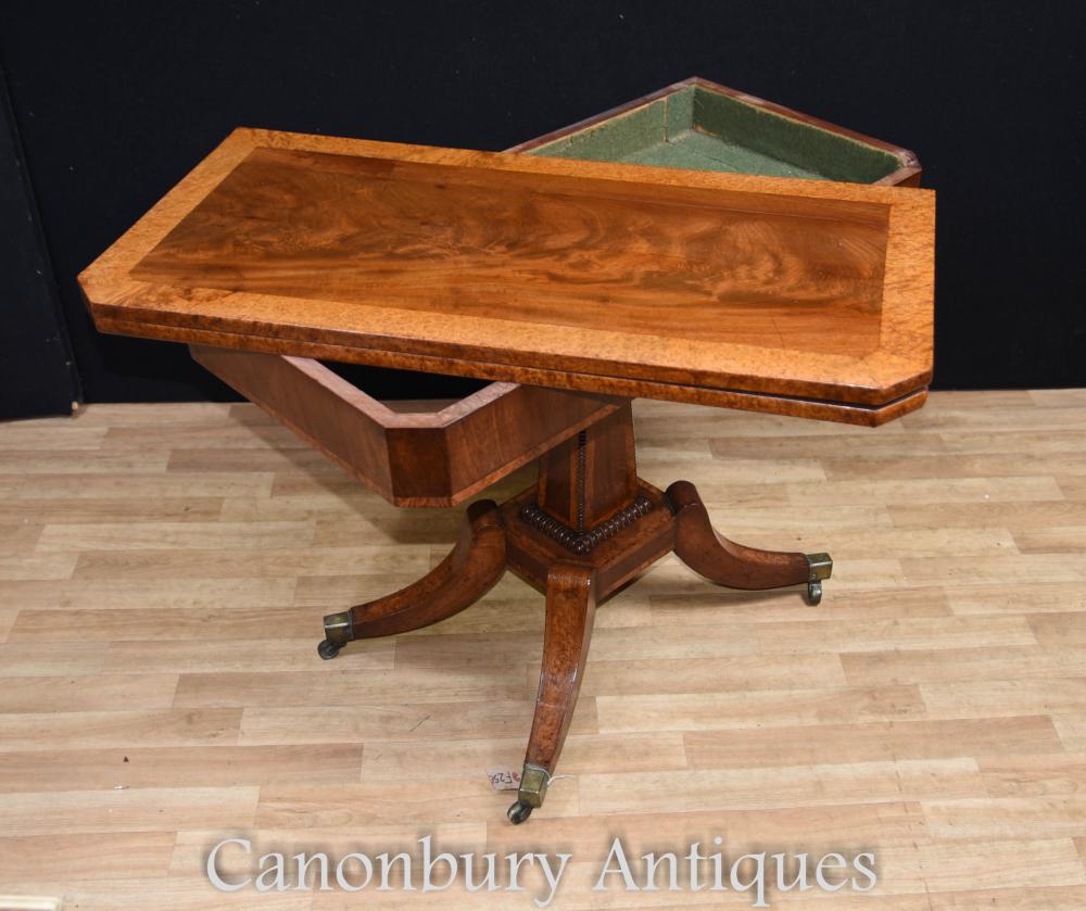 Swivel action to reveal storage space and playing surface on this card table